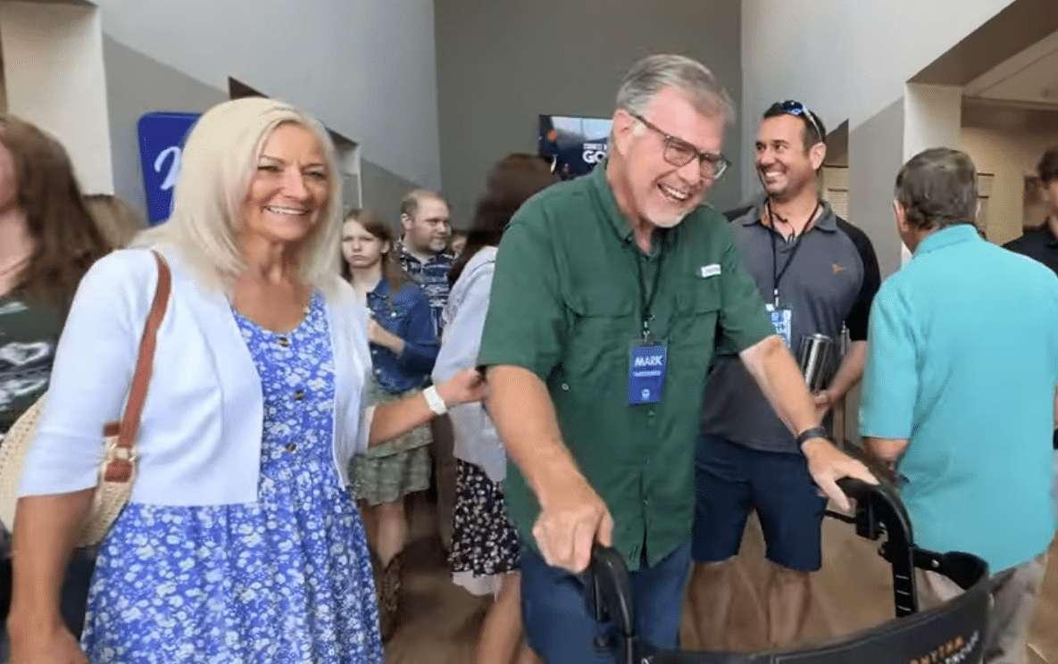 Mark and Pam Westerfield walking